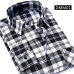 Casual Men Plaid Shirt Spring Autumn Flannel Shirt Men Dress Shirts Fashion Long Sleeve Slim Fit Chemise Homme Cotton Male Shirt