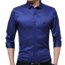 DUDALINA Embroidery Men Clothes Solid Slim Fit Men Long Sleeve Shirt Casual Men Social Shirt Plus Size Anti-wrinkle-free E51701