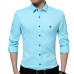 DUDALINA Embroidery Men Clothes Solid Slim Fit Men Long Sleeve Shirt Casual Men Social Shirt Plus Size Anti-wrinkle-free E51701