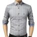 DUDALINA Shirt Male Plaid Without Pocket Men Clothes Slim Fit Men Long Sleeve Shirt Men Casual Men Shirt Social Plus Size M-5XL