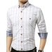 DUDALINA Shirt Male Plaid Without Pocket Men Clothes Slim Fit Men Long Sleeve Shirt Men Casual Men Shirt Social Plus Size M-5XL