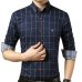 DUDALINA Shirt Male Plaid Without Pocket Men Clothes Slim Fit Men Long Sleeve Shirt Men Casual Men Shirt Social Plus Size M-5XL