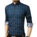 DUDALINA Shirt Male Plaid Without Pocket Men Clothes Slim Fit Men Long Sleeve Shirt Men Casual Men Shirt Social Plus Size M-5XL