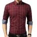 DUDALINA Shirt Male Plaid Without Pocket Men Clothes Slim Fit Men Long Sleeve Shirt Men Casual Men Shirt Social Plus Size M-5XL