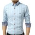 Dudalina Male Shirt Brand Clothing Mens Long Sleeve Shirt 2019 Summer  Plaid Slim Fit Shirt Plus Size Casual Shirt Men Clothes