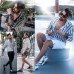 Fashion Men Slim Fit V-Neck Long Sleeve Muscle Shirt Casual Tops Trendy Vertical Striped Shirt Streetwear Cemebrities Same Style