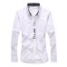 Fashion Men Solid Shirts Long Sleeve Turn-down Collar Men Dress Shirt Casual Business Work Shirt Male Slim Fit Camisa De Hombre