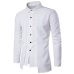 HEFLASHOR 2018 Brand Men Business Shirt Autumn Fashion Solid  Two Pieces Dress Shirts Causal Long Sleeve Camisa