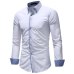 High Quality New Men's Autumn Casual Formal Slim Button-Down Long Sleeve Dress Shirts Drop Shipping 0730