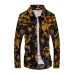 Hot Sale Size: M-5XL / 2019 New Fashion Floral Print Slim Fit Shirts Men's Long Sleeve Casual Dress Shirts 19 Colors