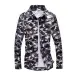 Hot Sale Size: M-5XL / 2019 New Fashion Floral Print Slim Fit Shirts Men's Long Sleeve Casual Dress Shirts 19 Colors