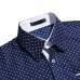 JAYCOSIN men's autumn casual one-piece dress polka dot slim long-sleeved dress shirt men's blue and white printed shirt