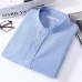 LANGMENG 5XL Brand Men Shirt New 2017 Mandarin Collar Casual Shirt Mens Slim Fit Dress Shirts Long Sleeve Camisa Hombre White