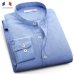 LANGMENG 5XL Brand Men Shirt New 2017 Mandarin Collar Casual Shirt Mens Slim Fit Dress Shirts Long Sleeve Camisa Hombre White