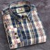 Langmeng new 2017 autumn spring mens plaid casual shirts long sleeve 100% cotton dress shirt men retro style camiseta masculina