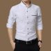 Legible Casual Social Formal shirt Men long Sleeve Shirt Business Slim Office Shirt male Cotton Mens Dress Shirts white 4XL 5XL