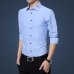 Legible Casual Social Formal shirt Men long Sleeve Shirt Business Slim Office Shirt male Cotton Mens Dress Shirts white 4XL 5XL