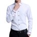 Legible Casual Social Formal shirt Men long Sleeve Shirt Business Slim Office Shirt male Cotton Mens Dress Shirts white 4XL 5XL