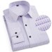 Long Sleeve Formal Men's Striped Dress Shirts Social Turn-down Collar With Pocket Regular Fit Business Male Smart Casual Shirt