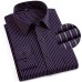 Long Sleeve Formal Men's Striped Dress Shirts Social Turn-down Collar With Pocket Regular Fit Business Male Smart Casual Shirt