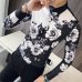 Luxury Royal Shirt Men Casual Slim Fit Long Sleeve Men Paisley Print Shirt Camisa Social Masculina Manga Longa Prom Party Shirt