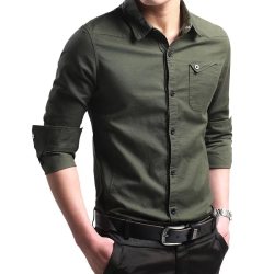 M-5XL plus Size New Thin Breathable Military Men Shirts Long Sleeve Slim Men's Shirts Summer 2019 Business Men Brand Clothing