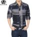 MIACAWOR Brand Shirt Men 100% Cotton Casual Shirts Slim Fit Men Plaid Shirt Long sleeves Camisa Hombre Camisa Masculina C006