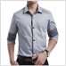 MIACAWOR Top Quality Shirt Men 100% Cotton Dress Shirts Spring Long Sleeve Casual Shirt Men Wedding White Shirts Men C013