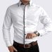 MIACAWOR Top Quality Shirt Men 100% Cotton Dress Shirts Spring Long Sleeve Casual Shirt Men Wedding White Shirts Men C013