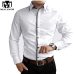 MIACAWOR Top Quality Shirt Men 100% Cotton Dress Shirts Spring Long Sleeve Casual Shirt Men Wedding White Shirts Men C013