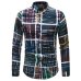 Men Hawaiian Shirt Long Sleeve Floral Print Mens Dress Formal Shirts Camisa Social Masculina Men Casual Slim Fit Tops Shirt 5XL