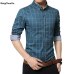 Men Plaid Shirt 2019 brand shirt New Autumn Winter Casual Shirts Men Tops Long Sleeve Chemise Homme Cotton Male Shirts 1970