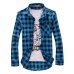 Men Plaid Shirt Camisas Social 2019 Autumn Men's Fashion Plaid Long-sleeved Shirt Male Button Down Casual Check Shirt