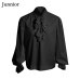 Men Ruffled Shirt Blouses Man Drama Costumes Shirts Camisa Hombre Medieval White Tuxedo Shirt Long Sleeve Middeleeuwse Blouse