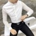 Men Shirt 2019 Spring Hollow Lace Patchwork Long Sleeve Shirt Men Streetwear Mens Shirts Casual Slim Fit Night Club Dress Tuxedo