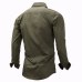 Men Shirt military Mens Long Sleeve Slim fit camisa masculina Khaki Army green Shirt High Quality Shirt men