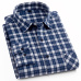 Men's 100% Cotton Casual Plaid Shirts Pocket Long Sleeve Slim Fit Comfortable Brushed Flannel Shirt Leisure Styles Tops Shirt