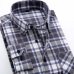 Men's 100% Cotton Casual Plaid Shirts Pocket Long Sleeve Slim Fit Comfortable Brushed Flannel Shirt Leisure Styles Tops Shirt