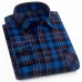 Men's 100% Cotton Casual Plaid Shirts Pocket Long Sleeve Slim Fit Comfortable Brushed Flannel Shirt Leisure Styles Tops Shirt