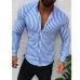 Men's Casual Shirt Slim Fit Men's Casual Striped Shirt Long Sleeve Formal Dress Shirts Men Male Clothing Camisa