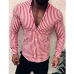 Men's Casual Shirt Slim Fit Men's Casual Striped Shirt Long Sleeve Formal Dress Shirts Men Male Clothing Camisa