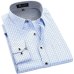 Men's Classic Plaid Checkered Dress Shirt Single Pocket Smart Casual Formal Male Business Regular-fit Long Sleeve Work Shirts