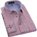 Men's Classic Plaid Checkered Dress Shirt Single Pocket Smart Casual Formal Male Business Regular-fit Long Sleeve Work Shirts