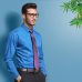 Men's Easy Care Solid Bamboo Fiber Dress Shirts Comfortable Soft Long Sleeve Elastic Non Iron Male Regular-fit Formal Tops Shirt