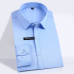 Men's Easy Care Solid Bamboo Fiber Dress Shirts Comfortable Soft Long Sleeve Elastic Non Iron Male Regular-fit Formal Tops Shirt