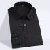 Men's Easy Care Solid Bamboo Fiber Dress Shirts Comfortable Soft Long Sleeve Elastic Non Iron Male Regular-fit Formal Tops Shirt