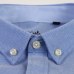 Men's Long Sleeve Blue Oxford Dress Shirt with Left Chest Pocket Cotton Male Casual Solid Button Down Shirts 5XL 6XL Big size