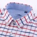 Men's Long Sleeve Oxford Plaid Striped Button Down Dress Shirt with Single Chest Pocket 100% Cotton Leisure Office Work Shirts