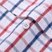 Men's Long Sleeve Oxford Plaid Striped Button Down Dress Shirt with Single Chest Pocket 100% Cotton Leisure Office Work Shirts