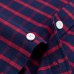 Men's Long Sleeve Plaid Striped Dress Shirts Single Front Chest Pocket Regular Fit Button-collar Cotton Oxford Social Shirt Male